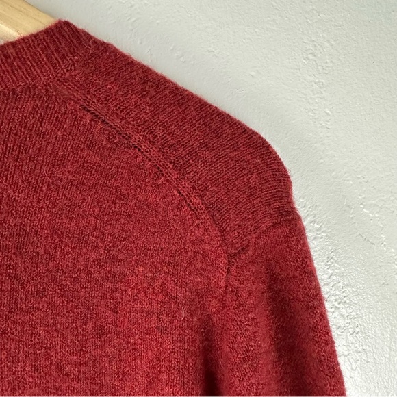 Madewell Womens Sz Large Sweater Alpaca Wool Blend Open Faux Wrap Front - Picture 4 of 10